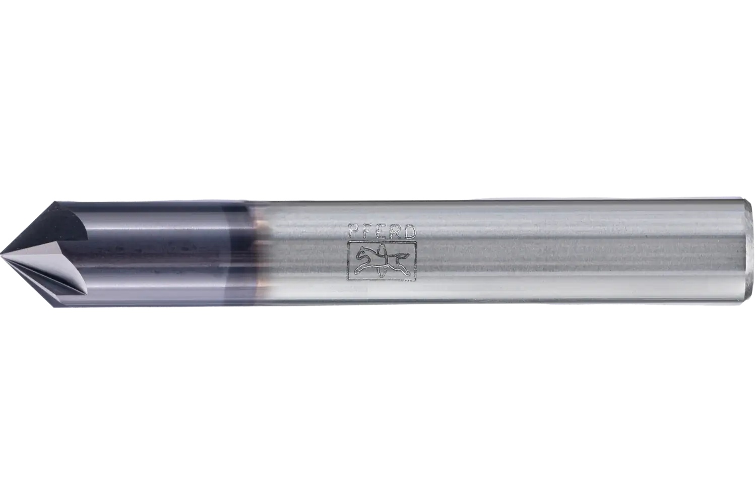 Picture of Pferd Deburring End Mill, 6 flutes, 90° 3/8" Dia, 3/16" APMX, 3-1/2" OAL, cylindrical shank